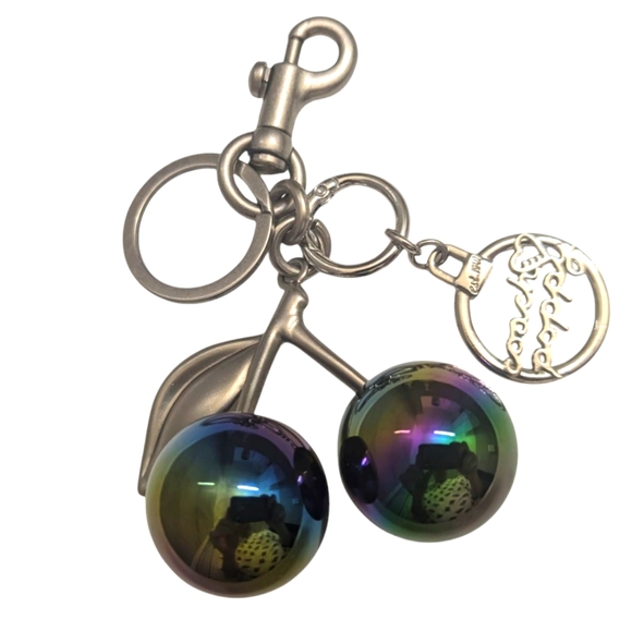 Cherry Bag Charm + Coach Poppy Charm Keychain Set - Picture 2 of 12